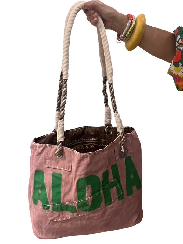 Ali Lamu ALOHA Pink Shoulder Bag