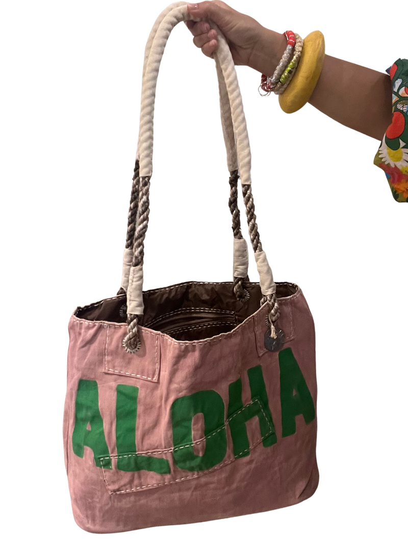 Ali Lamu ALOHA Pink Shoulder Bag