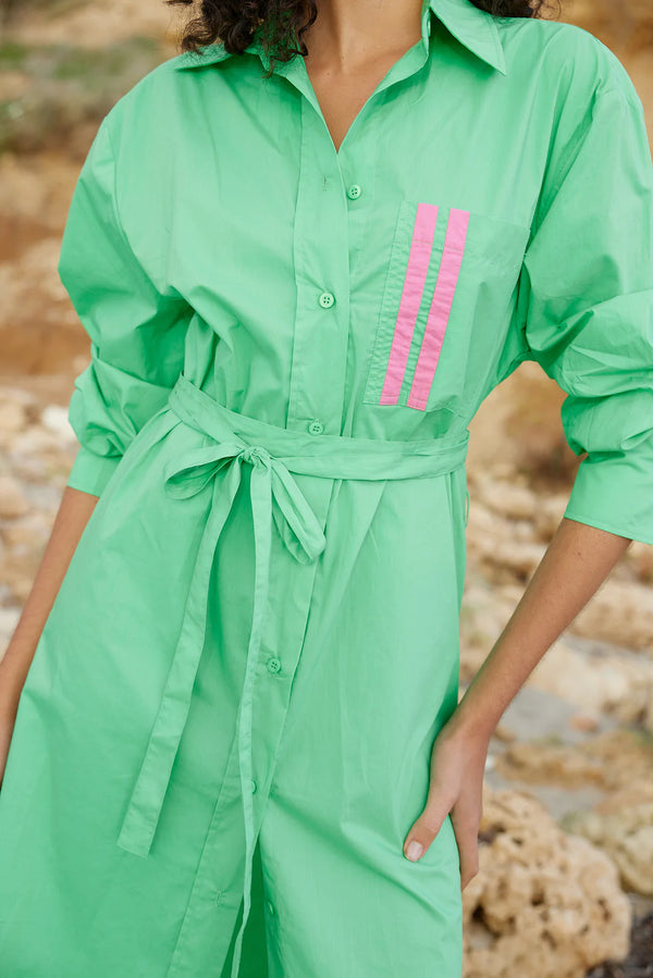 THE BILLY SHIRT DRESS IN EVERGREEN