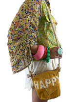 Ali Lamu Yellow HAPPY Crossbody Bag