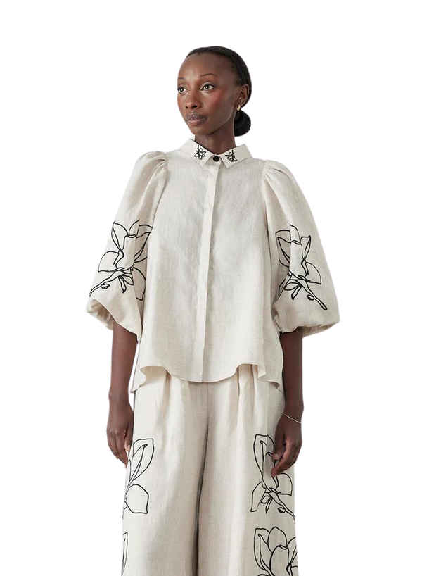 Lola Linen Embroidered Shirt