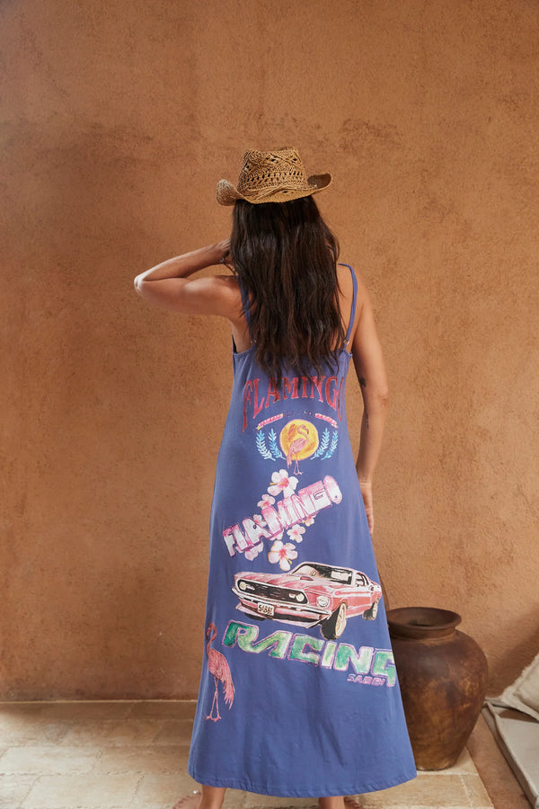 The Flamingo Racing Maxi Dress Navy