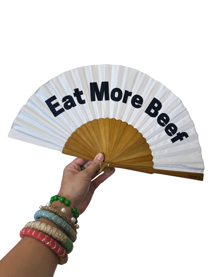 Eat More Beef- Hand Fan