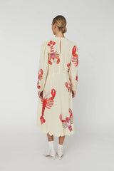 Embroidered Lobster Dress