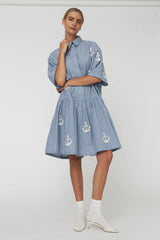 Embroidered Anchor Dress