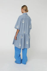 Embroidered Anchor Dress