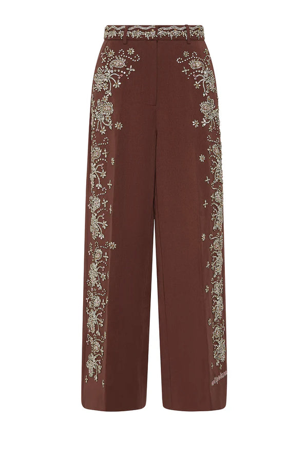 LOVE STRUCK CRYSTAL RELAXED TAILORED PANTS