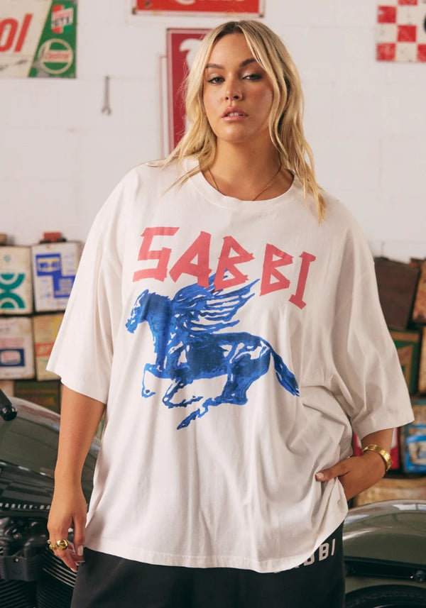 Sabbi Rhinestone Tee- White