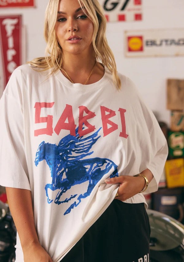 Sabbi Rhinestone Tee- White