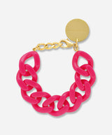 Flat Chain Bracelet- Hot Pink