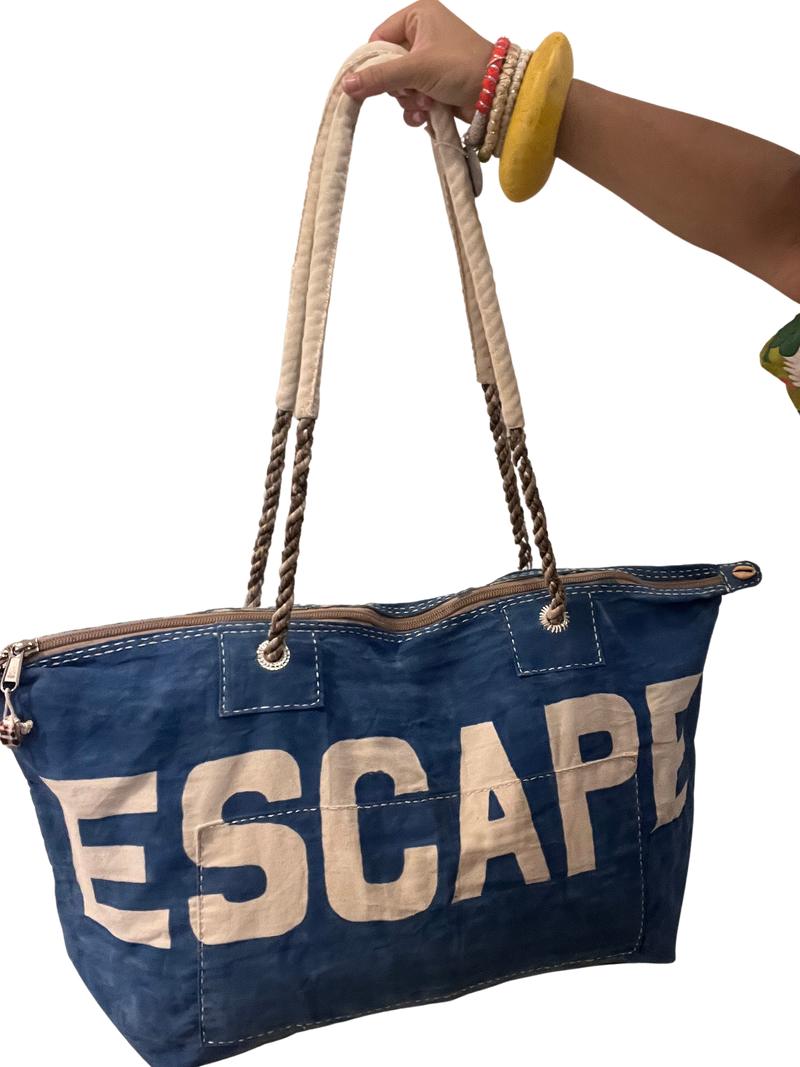 Ali Lamu ESCAPE Navy Weekender Bag