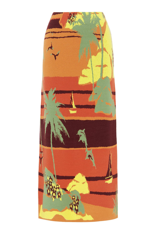 Palm Island Knit Skirt