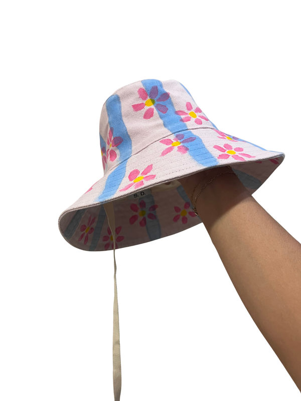 Hand Painted Bucket Hat- Size S