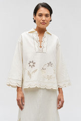 Table Cloth Lace Top- Ivory