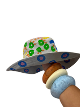 Hand Painted Big Brim Hat- Size L
