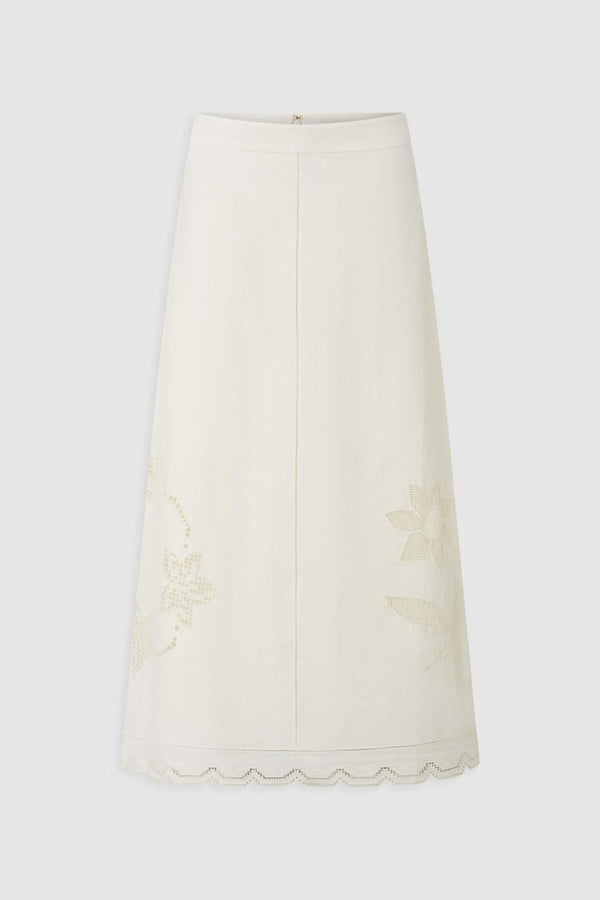 Table Cloth Lace Skirt- Ivory