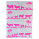 Paddock Linen Tea Towel- Pink