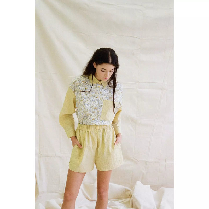 The Petra Shorts- Yellow Check