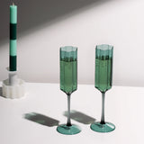 Two Wave Flutes- Teal