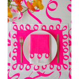 Highlighter Pink Ribbon Linen Placemat Set of 4
