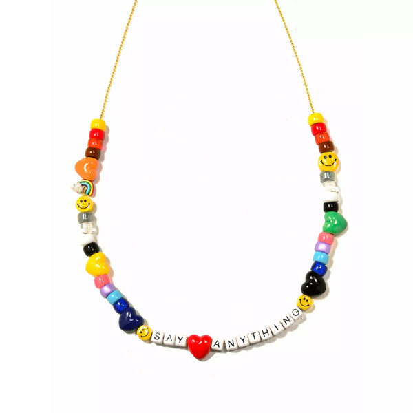 "Say Anything" DIY Necklace & Bracelet Kit(Rainbow Smiley Heart)