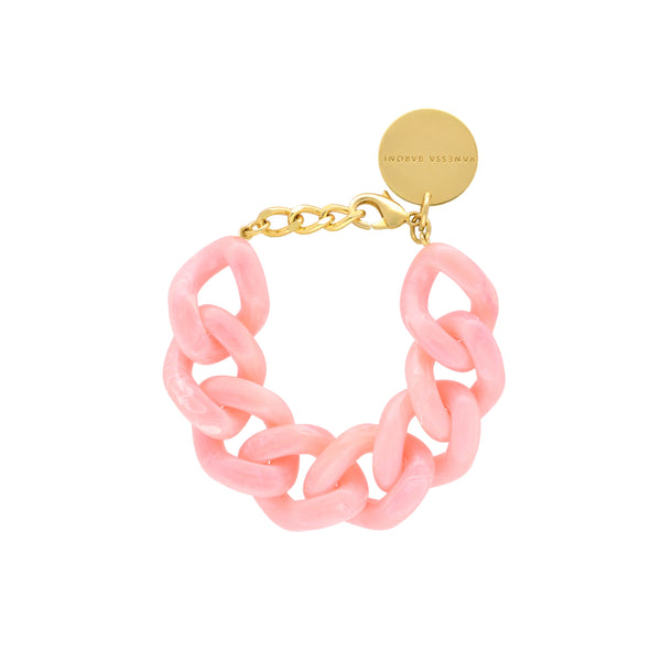 Big Chain Bracelet- Baby Pink